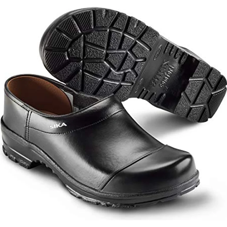 Sika 2530 Clog Close Heel Polyurethan, robuster Arbeitsschuh mit breiter Passform und Holzfußbett, grau – Bild 2