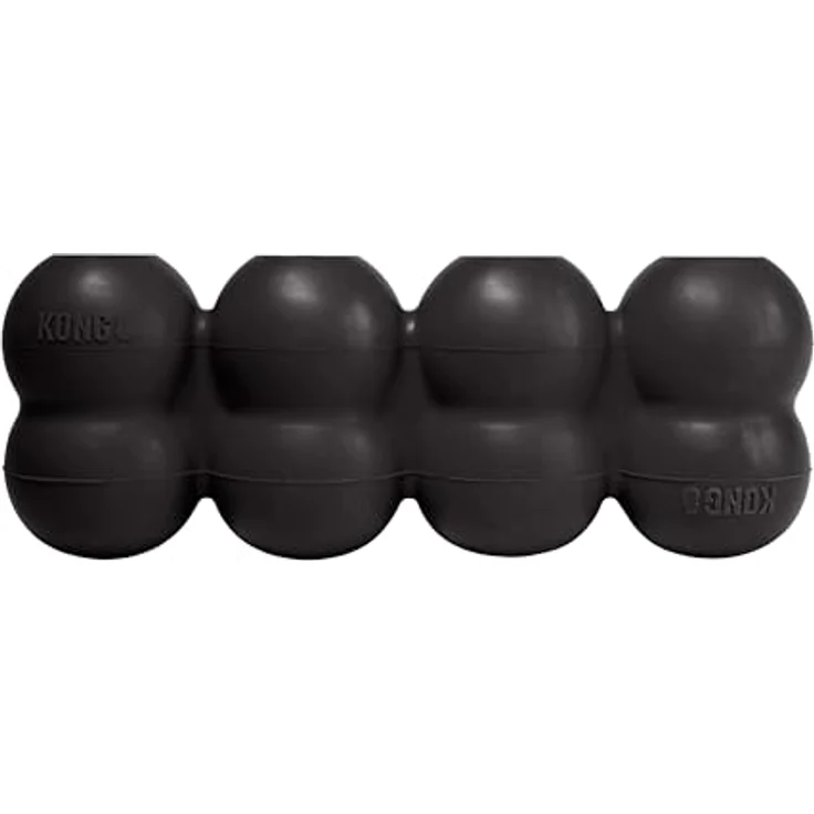 KONG Extreme Goodie Ribbon L - (KONGEGS1E) (Futterbälle), Hundespielzeug, Knochenform, robustes Gummi, geistige Herausforderung – Bild 2