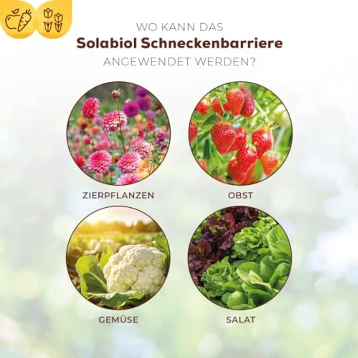 Solabiol Schneckenbarriere, mechanische Barriere gegen Nackt- und Gehäuseschnecken, 1,5 kg, ideal für Obst, Gemüse und Zierpflanzen – Bild 3