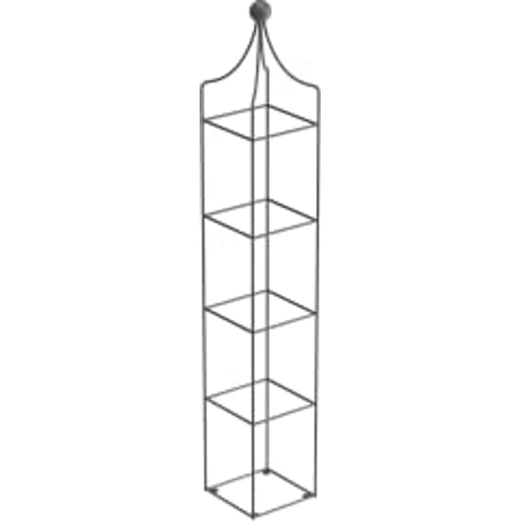 ELEO Rankobelisk „Catania“ I eckiger Obelisk aus Schmiedeeisen I in 2 verschiedenen Größen I dekorativer & praktischer Rankobelisk aus Metall (klein, pulverbeschichtet) – Bild 1