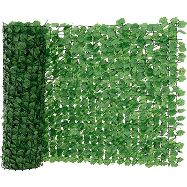 neu.haus Blätter Zaun 300x100cm grün Sichtschutz Windschutz Balkon Verkleidung