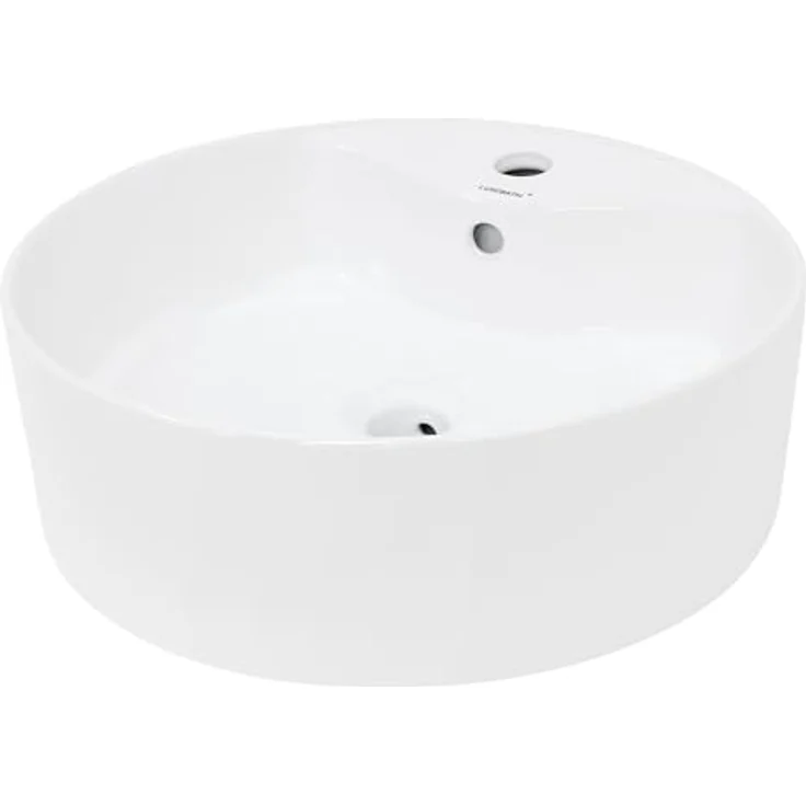 ECD Germany Waschbecken 460 x 460 x 155 mm aus Keramik Rund We – Bild 2