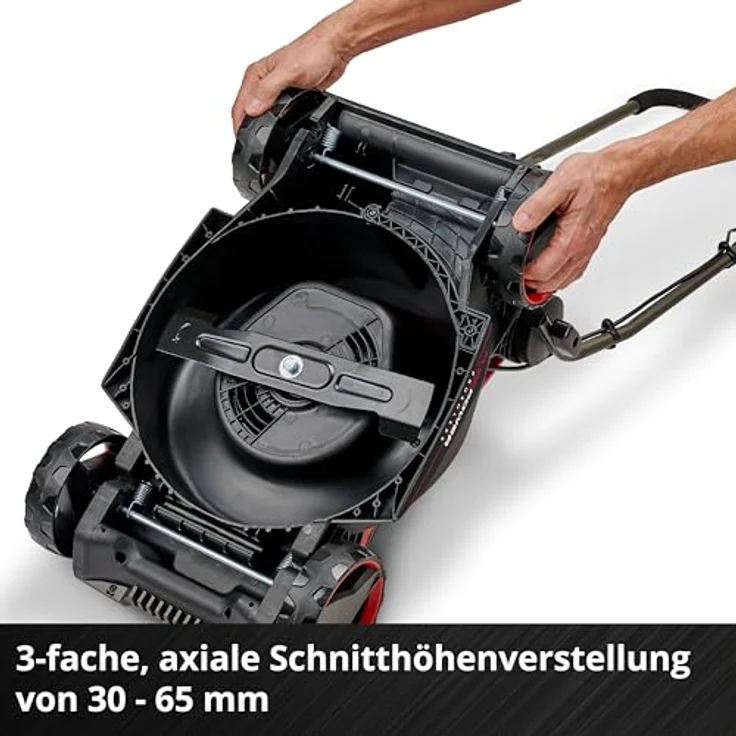 Einhell GE-CM 18/30-1 Li BL, Akku-Rasenmäher mit bürstenlosem Motor, 27-Liter-Grasfangkorb und klappbarem Führungsholm, geeignet für Flächen bis 175 m² – Bild 8