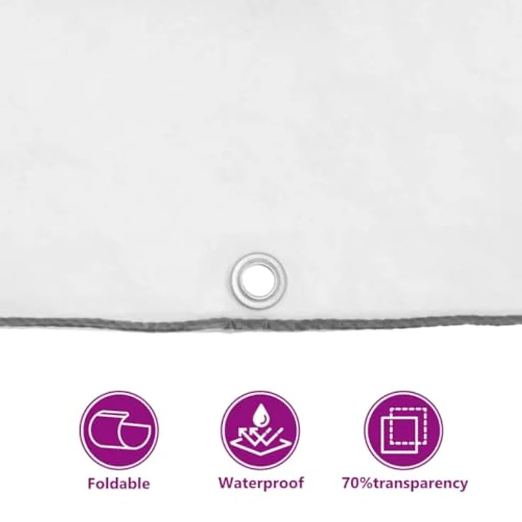 vidaXL Transparente Plane mit Ösen, 5 x 12 m Polyethylen, wasserfest und robust, transparent – Bild 3