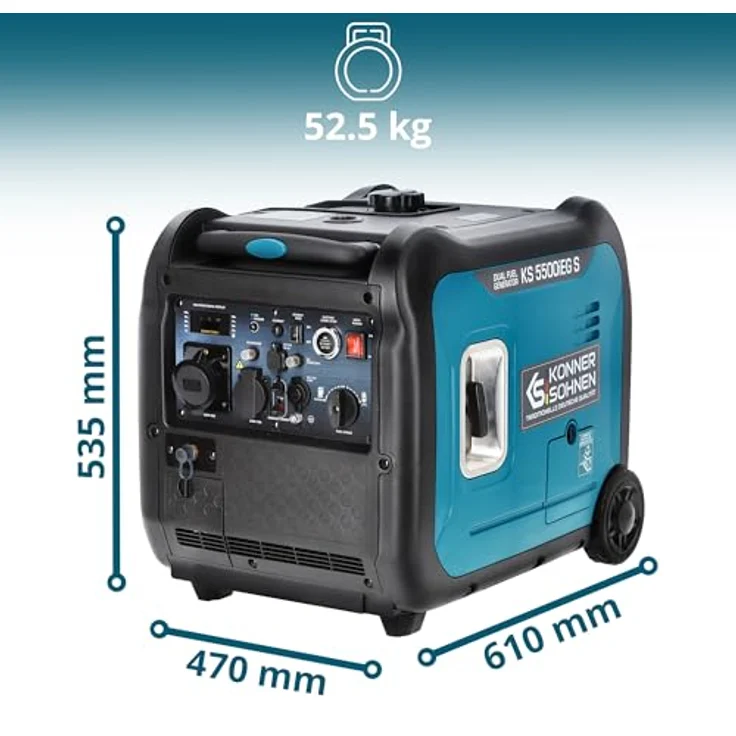 Könner & Söhnen KS 5500iEG S Inverter Stromgenerator, 5500W Notstromaggregat für zuverlässige Energieversorgung – Bild 8