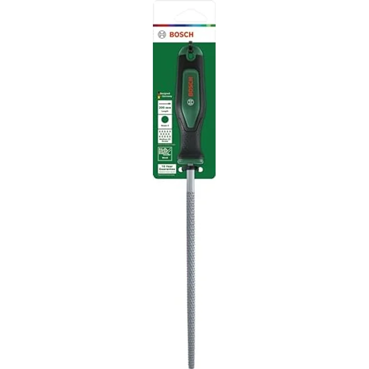 Bosch Home and Garden Rund-Holzraspel 200mm / 8", mittlere Raspel Hieb 2, ergonomischer Griff, Kohlenstoffstahl – Bild 2