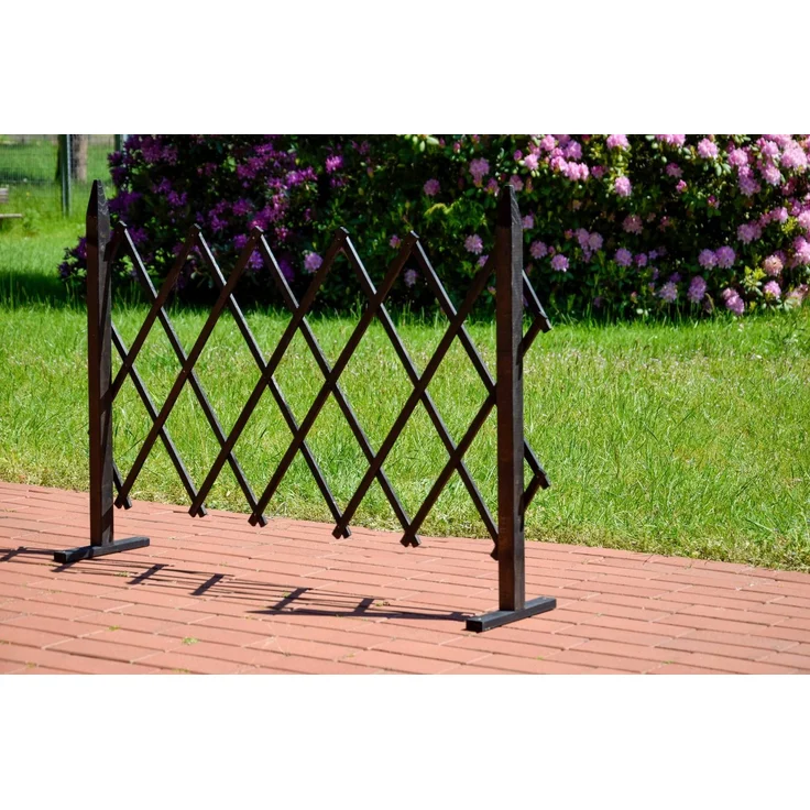 dobar Rankgitter Gr. S, faltbar, BxTxH: 110x28x80 cm, schwarzes Kiefernholz, wetterfest, FSC®-zertifiziert – Bild 1