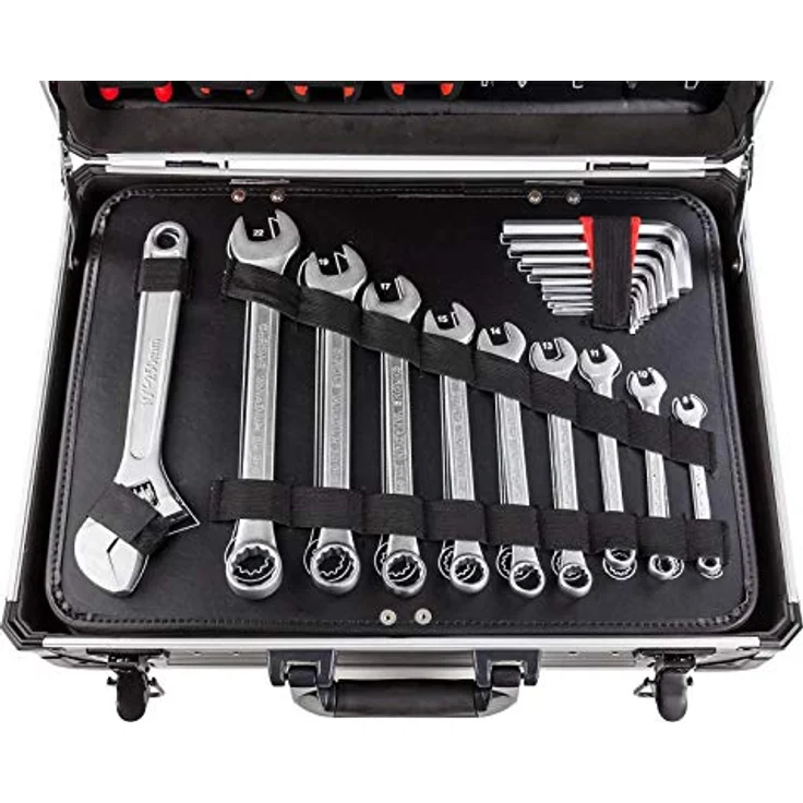 Dewalt Alu Werkzeugkoffer mit Werkzeug 176 tlg Aluminium Werkzeugkasten Werkzeugsset – Bild 6