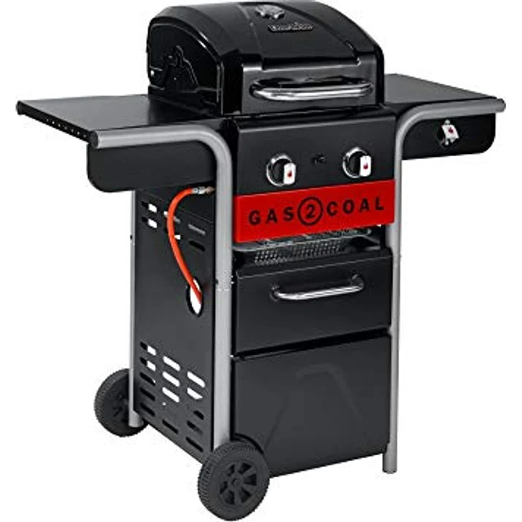 Char-Broil Gas2Coal 210 Hybrid Grill - 2 - Brenner Gas & Kohlegrill , Schwarz – Bild 2