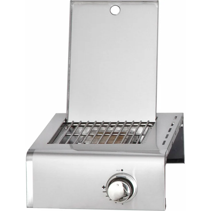 All Grill ALLGRILL Steakzone Keramikbrenner für Gasgrill Modular CHEF S/M/L/XL (800) Steakzone links für CHEF L und XL (800-L), Keramikbrenner bis 750 Grad, passend für Allgrill Modular CHEF S/M/L/XL, separat regelbar, in Rot