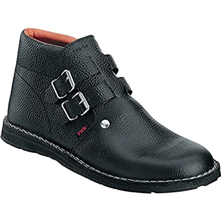 FHB Dachdeckerstiefel Oskar 84060 20, Arbeitsschuhe aus robustem Vollrindleder mit rutschfester Autoreifensohle, schwarz, Gr. 40 – Bild 2