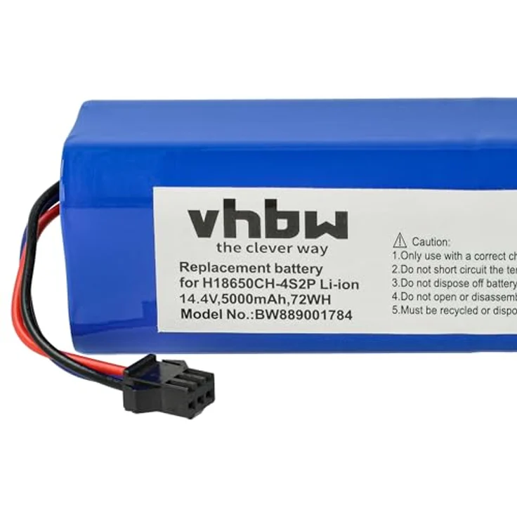 vhbw Akku kompatibel mit Lydsto S1, S1 Pro, R1 Pro, Coredy, G2, L900, R1 Saugroboter, 5000 mAh, 14,4 V, Li-Ion, hohe Kapazität, kurzschlussgeschützt – Bild 5