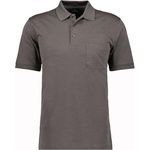 Ragman Herren Poloshirt "Soft-Knit", Braun, mit kurzarm, Brusttasche und pflegeleichtem Materialmix aus Baumwolle und Polyester