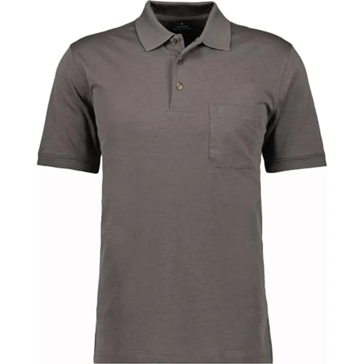 Ragman Herren Poloshirt "Soft-Knit", Braun, mit kurzarm, Brusttasche und pflegeleichtem Materialmix aus Baumwolle und Polyester – Bild 1