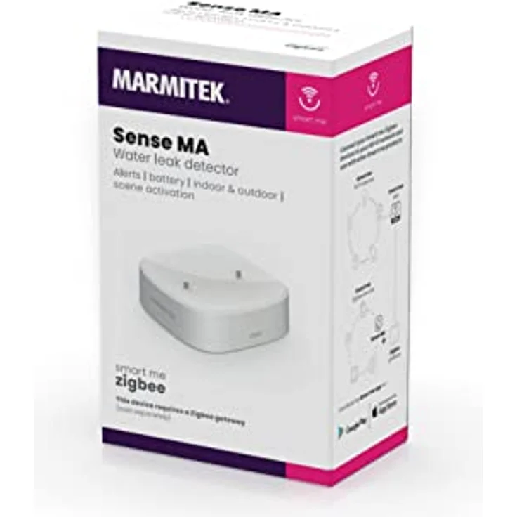 Marmitek Funk-Wassermelder Sense MA Zigbee 3.0, Thermometer + Hygrometer, IP66 wasserbeständig, Weiss – Bild 6