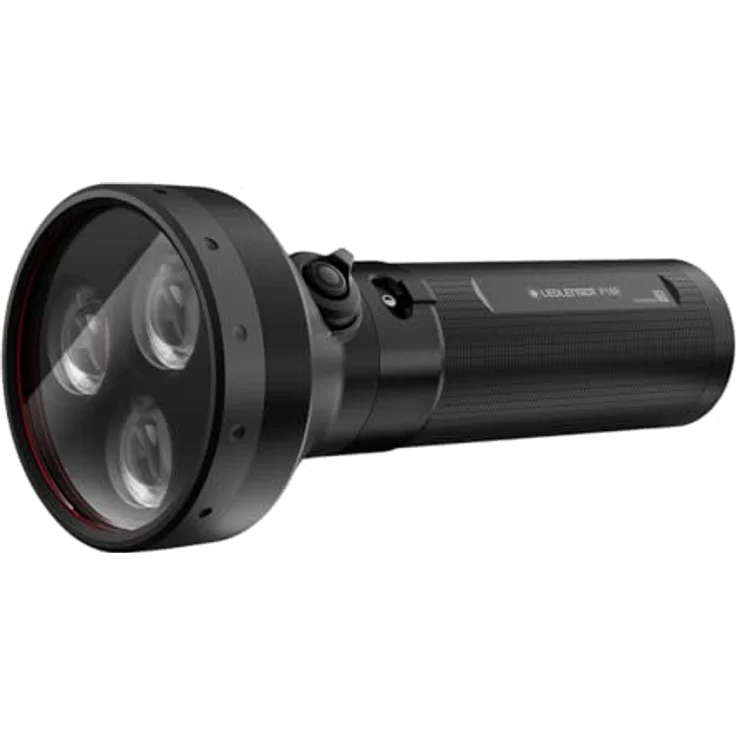 Ledlenser P18R, Hochleistungs-Taschenlampe mit 3200 lm, 196 mm, schwarz, USB-C-Ladeport, IP68, bis 45 h Leuchtdauer – Bild 1