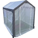 4IQ Group Gewächshaus Foliengewächshaus mit Stahlfundament - Folientunnel Gewächshaus für Tomaten mit UV6 - Groß Gewächshäuser Folie 160g/m2- Foliengewächshaus Stabil 180 x 240 x 230 cm - 4,32m2, Grün