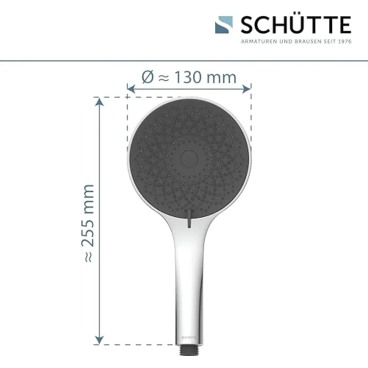 Schütte Handbrause CAPRI, Duschbrause, 3-fach verstellbar, Antikalk, wassersparend – Bild 6