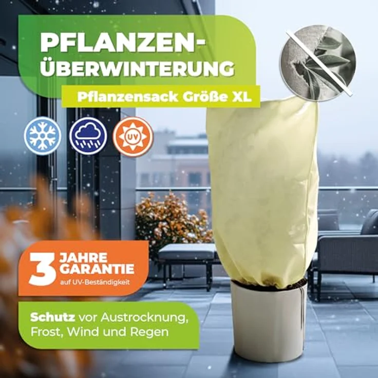 Kübelpflanzen Sack, Gr. XL, 100 x 80 cm, 70 g-m² - Bio Green – Bild 3