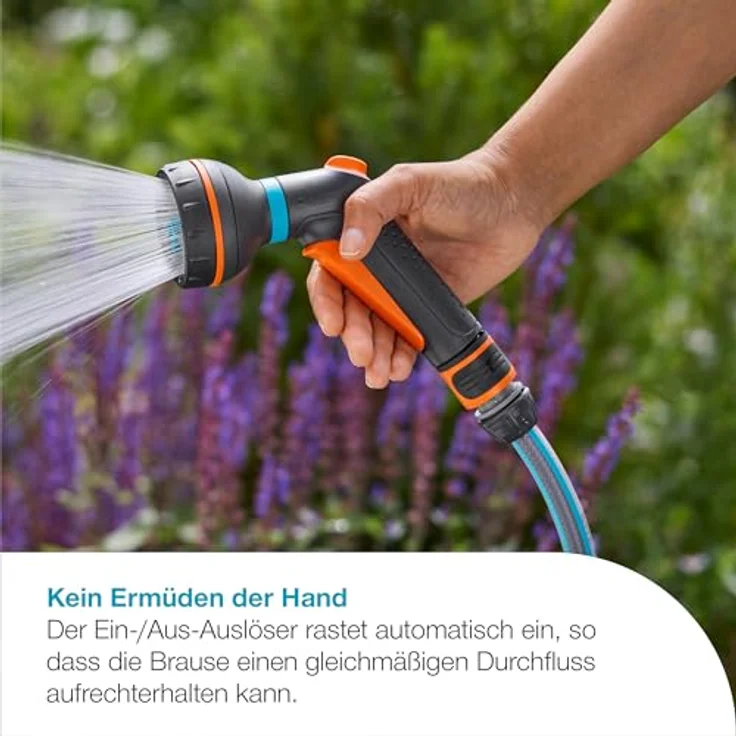 Gardena Multifunktionsbrause Starter-Set Classic, 4 Sprühbilder, UV- und frostbeständig, mit Wasserstop – Bild 5