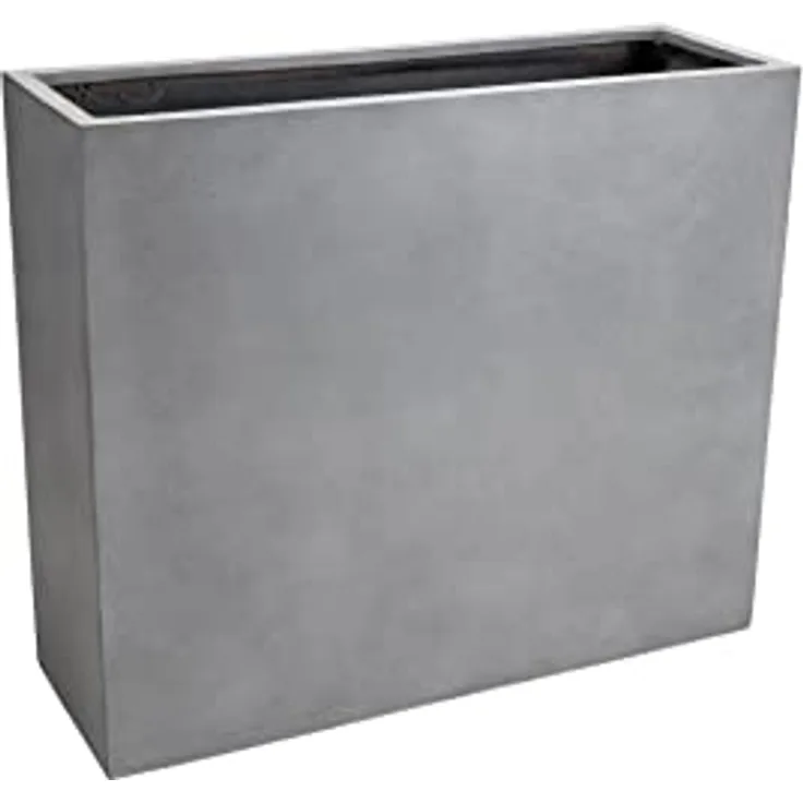 VIVANNO Pflanzkübel Fiberglas ELEMENTO Kasten - Grau Beton-Design, wetterfest, 88x30x75 cm