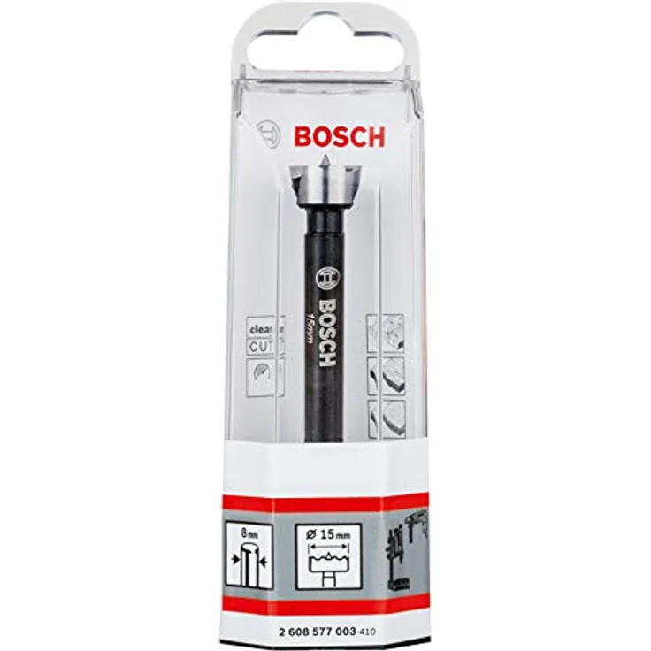 Bosch Accessories 2608577003 Forstnerbohrer 15 mm, Holzbohrer für präzise Löcher mit zahnförmigem Design und 3-seitigem Schaft – Bild 2