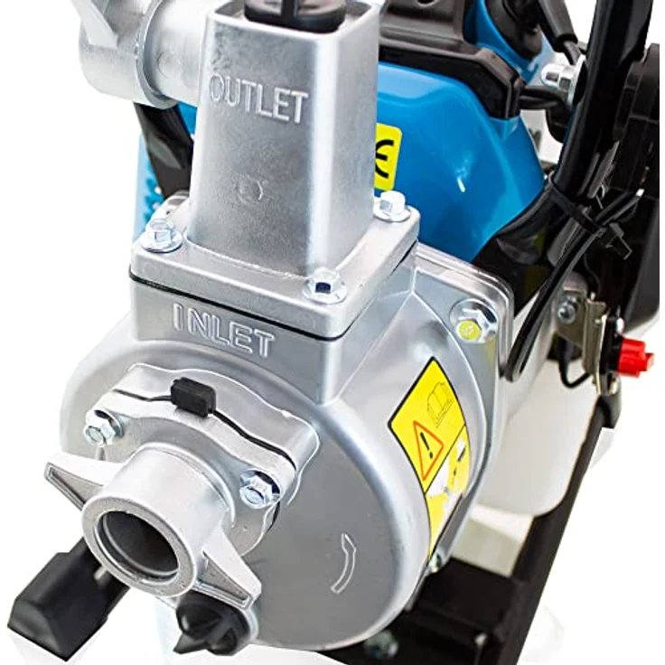 Bituxx Benzin Wasserpumpe MS-15195, 1250W 1,5 Zoll, 43ccm Motor, blau, Fördermenge 15 m³/h – Bild 6