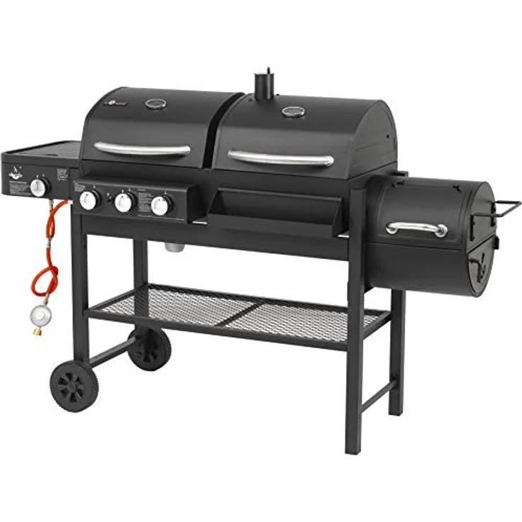 El Fuego 3 in 1 Kombigrill Sierra 3Hauptbrenner 1Seitenbrenner Gas Holzkohle – Bild 2