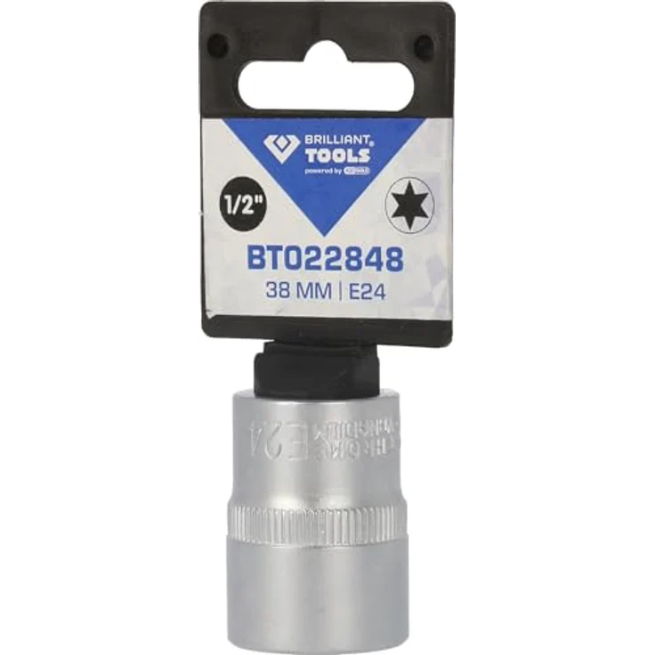 Brilliant Tools Torx-E-Stecknuss E24, 1/2" Innenvierkant-Antrieb, Chrom-Vanadium-Stahl, matt verchromt, BT022848 – Bild 4