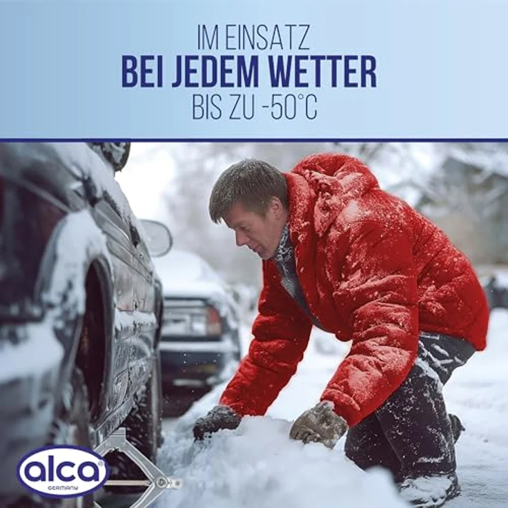 alca® Scherenwagenheber Kompakt 1 t – Robuster Stahl-Wagenheber bis -50° C, 360° drehbarer Sattel, Hubhöhe 100-350 mm, Gewicht ca. 2 kg, Hubbereich 250-350 mm, silber – Bild 4