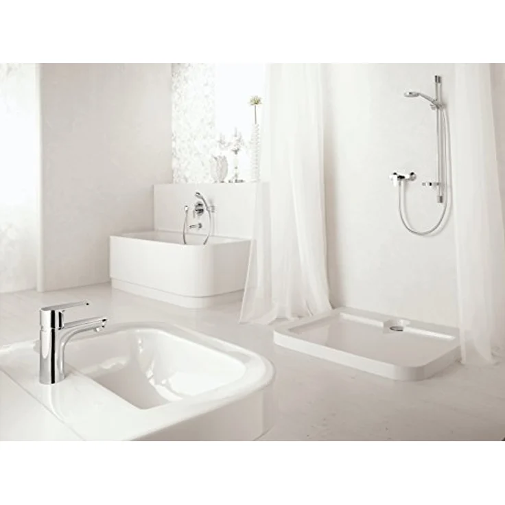 Hansgrohe Talis E 2 Brausenmischer Aufputz, Duscharmatur mit Keramikmischsystem, Chrom, Temperaturbegrenzung einstellbar, Durchflussmenge 22 l/min, S-Anschlüsse – Bild 3