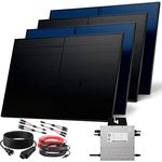 SUNNIVA 2000W BIFAZIAL FULLBLACK Balkonkraftwerk, Komplettset mit BENY 800W Wechselrichter, 4x 500W Glas-Glas Solarmodule, inkl. 5m Kabel, WIFI-fähig