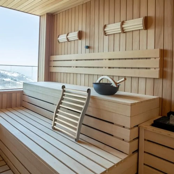 Rückenlehne ergonomische S-Form Sauna & Infrarotkabine Saunazubehör Holz – Bild 3