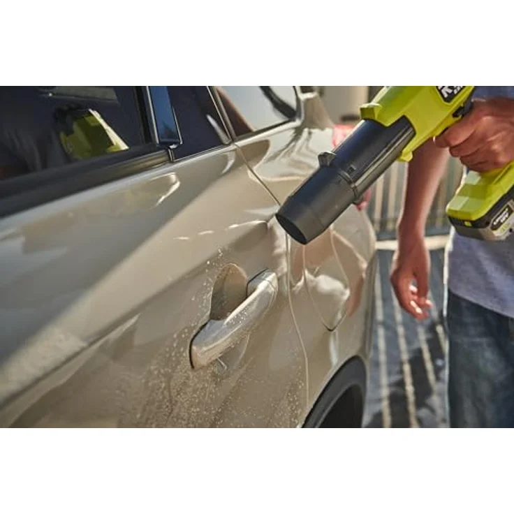 RYOBI RY18BLCXA-0 Kompaktes bürstenloses 18-V-Batteriegebläse, Akku-betriebener Laubbläser mit 241,4 km/h Luftgeschwindigkeit, blau – Bild 5