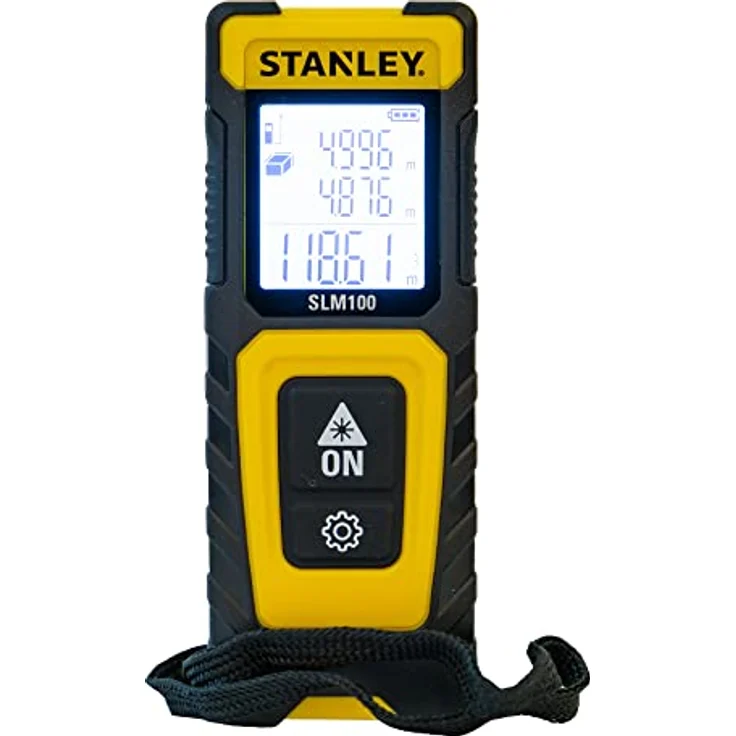 Stanley SLM100, Laser-Entfernungsmesser bis 30 m, 3 mm Genauigkeit, IP40 geschützt, Anti-Rutsch Design – Bild 5