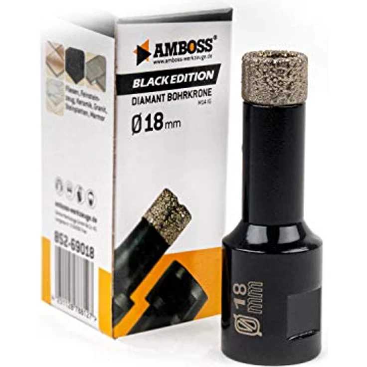 Amboss - Diamant Bohrkrone 18 mm (M14) für Winkelschleifer | Geeignet für Feinsteinzeug, harte Fliesen, Granit etc. – Bild 1