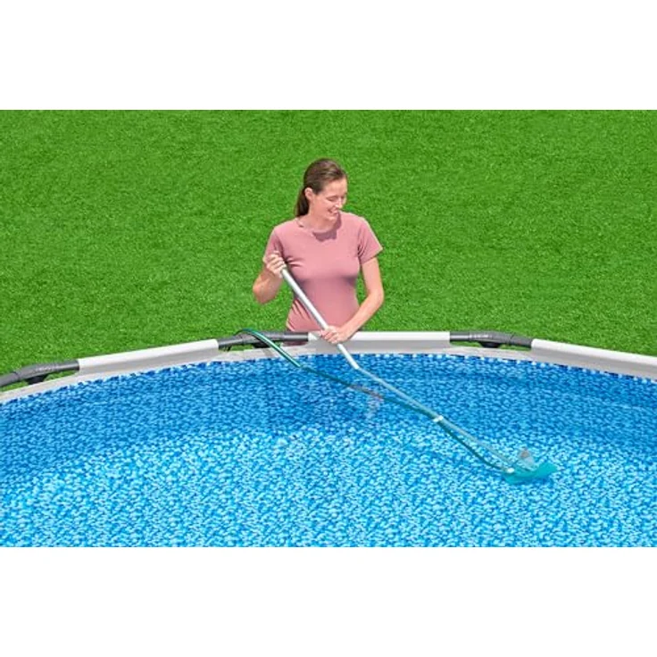 Bestway® Poolpflege Basis-Set, Venturi-Sauger & Kescher für Pools bis 396 cm, umweltfreundlich und langlebig – Bild 2
