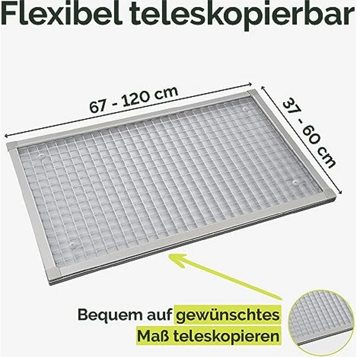 Nematek Lichtschachtabdeckung Tele - Lichtschachtabdeckung Fiberglas, 60 x 120 cm, ohne Sägen – Bild 5