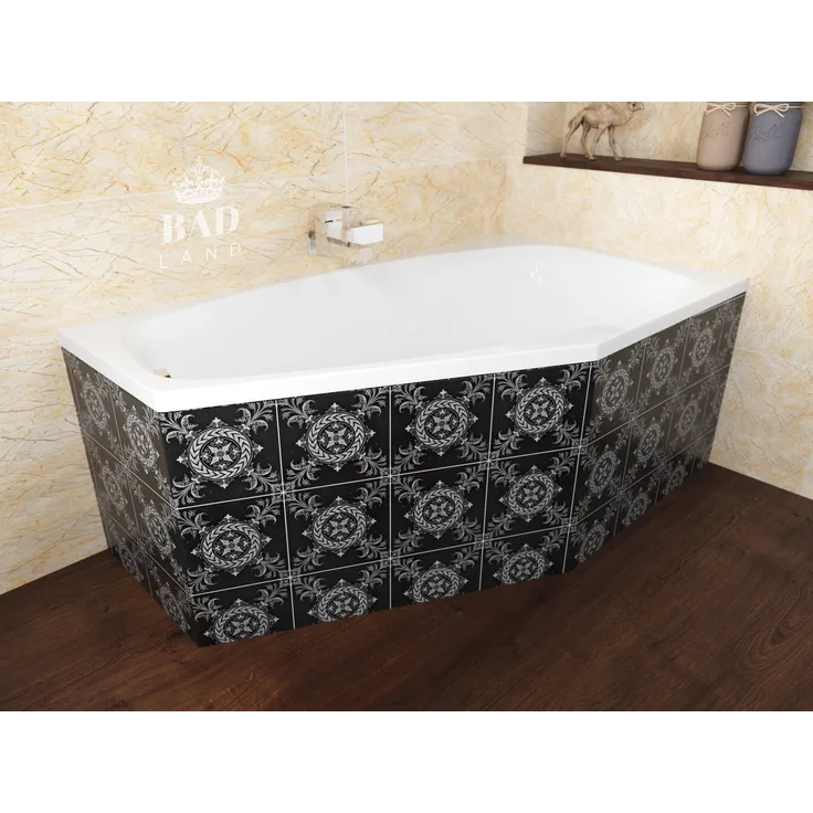 KOLMAN Eckbadewanne Marika 140x80, schneeweiß, Acryl, rutschfest, inklusive Ablaufgarnitur & Füße GRATIS