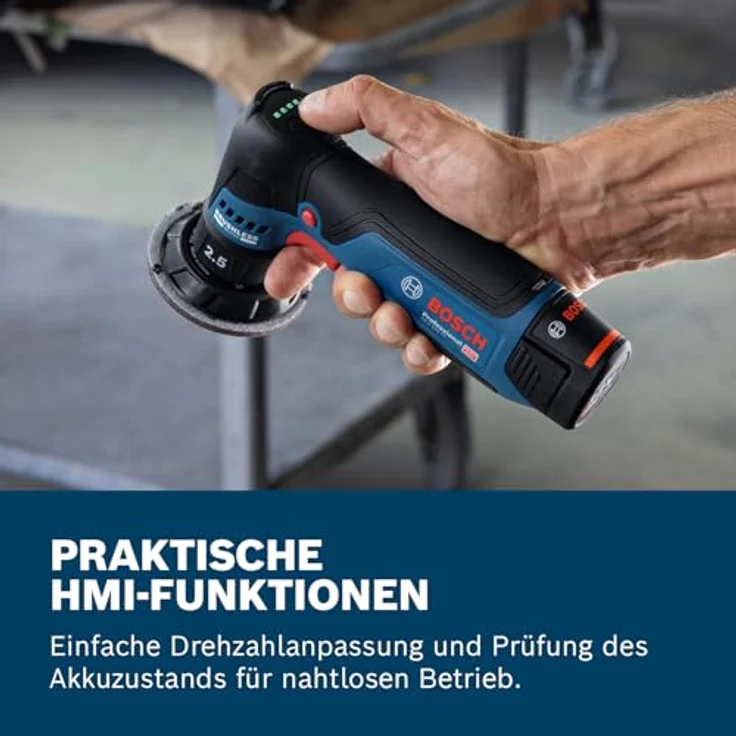 Bosch Exzenterschleifer GEX 12V-77, 77 mm Schleifteller, 12V Akku, bürstenloser Motor – Bild 5