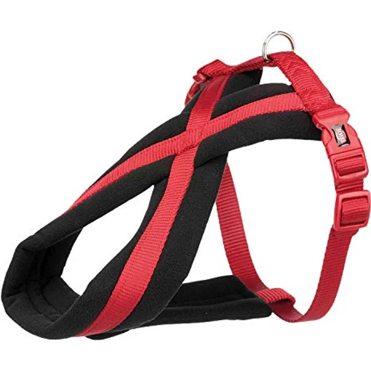 Trixie Premium Geschirr mit Fleecepolsterung, XS bis S, 30-50 cm x 15 mm, rot – Bild 1