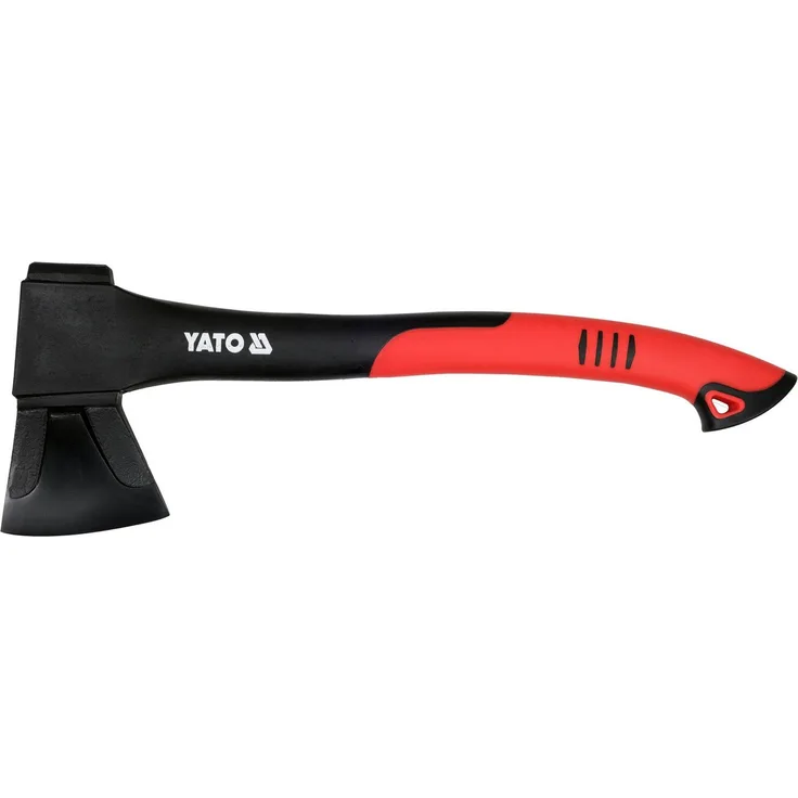 TRIZERATOP Spaltaxt, Handbeil 900g mit Nylonstiel, gehärtetem Stahl Kopf, 45cm Länge, gummierter TPR-Griff