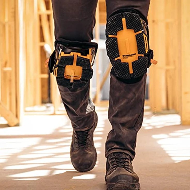 ToughBuilt TB-KP-G205 Stabilizer Knieschützer, Schwarz/Gelb, einheitsgröße – Bild 3