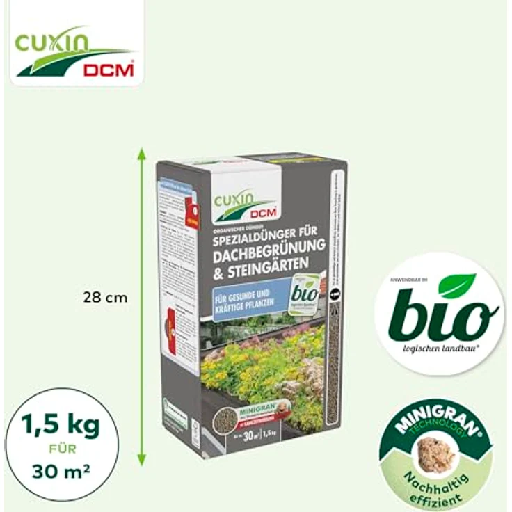 Cuxin DCM Spezialdünger für Dachbegrünung & Steingärten, 1,5 kg – Bild 6