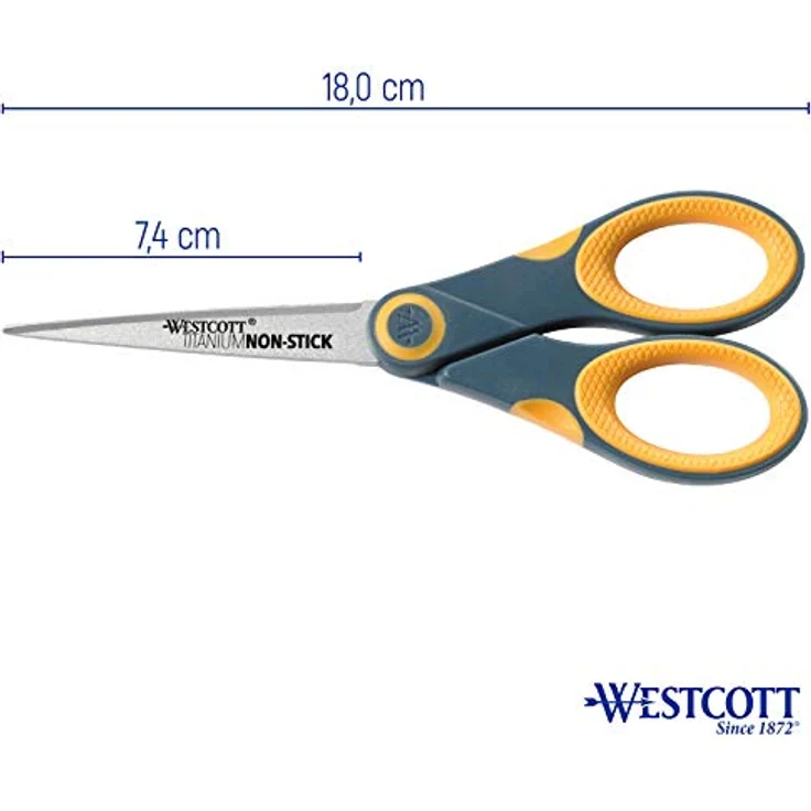 Westcott Schere Titanium Non Stick E-3367000 Softgrip 18cm – Bild 2