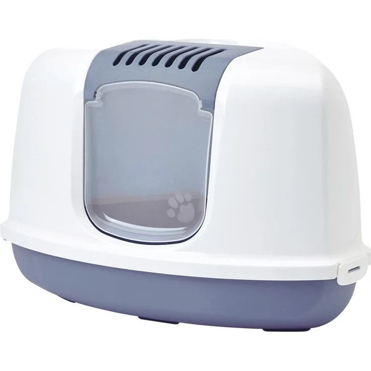 Nobby Katzentoilette "Nestor Corner", moderne Form, fuchsia-weiß