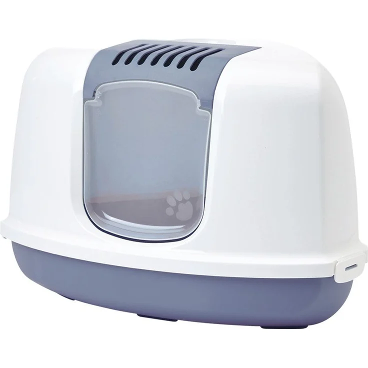 Nobby Katzentoilette "Nestor Corner", moderne Form, fuchsia-weiß