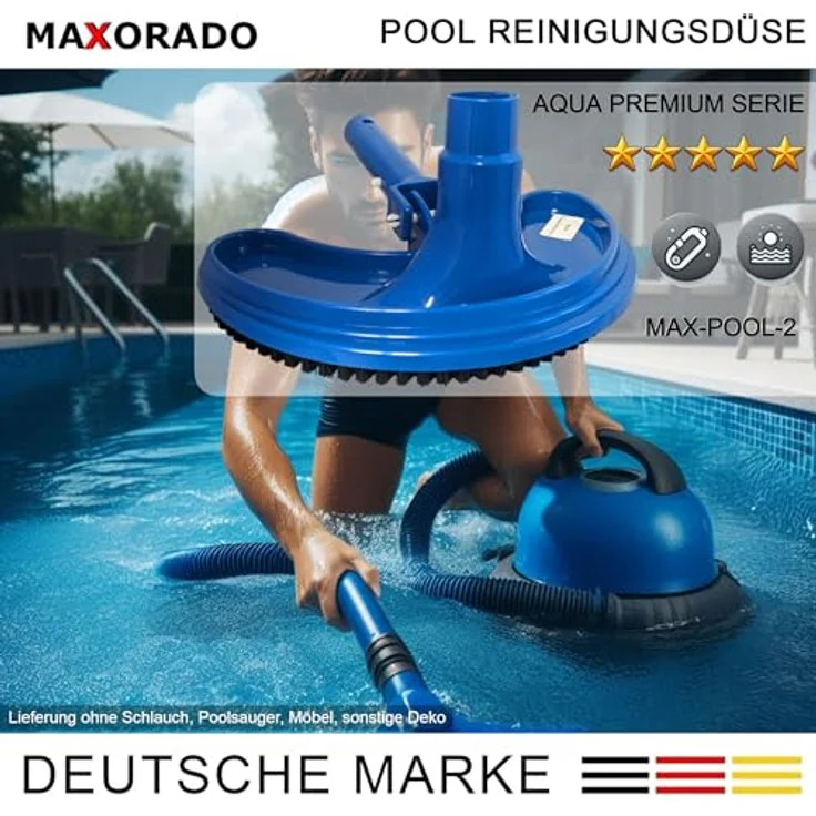 Maxorado Poolsauger Düse Bodendüse Bodensauger Pooldüse I Reinigung Zubehör Pools Schwimmbecken I Bürste Bodenbürste Pool Sauger kompatibel mit Intex kompatibel mit Bestway – Bild 2