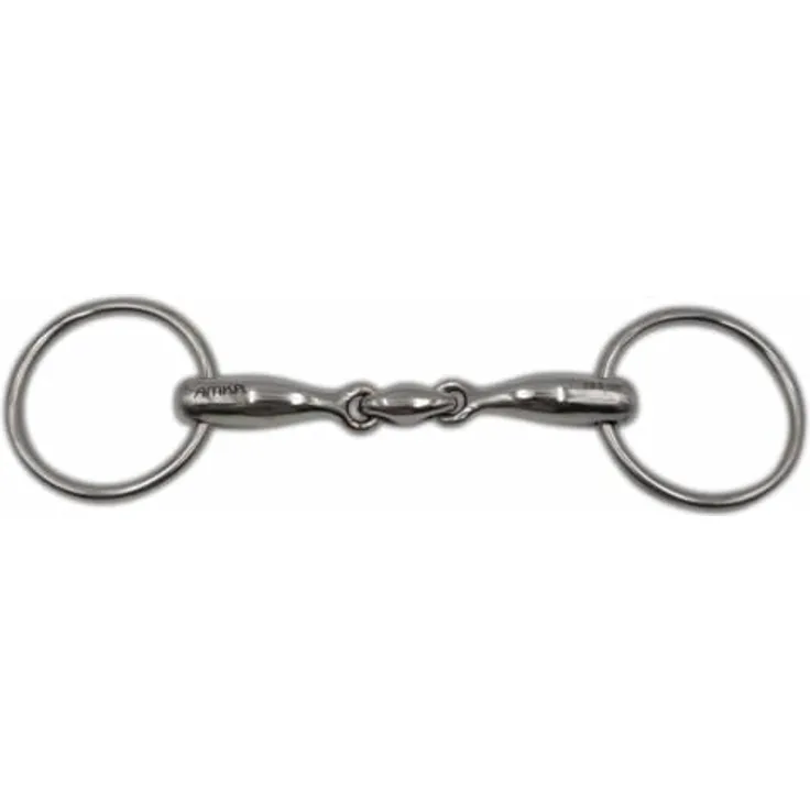 AMKA Wassertrense doppelt gebrochen massiv Edelstahl Stärke 18 mm, Ringe 65 mm, rostfrei