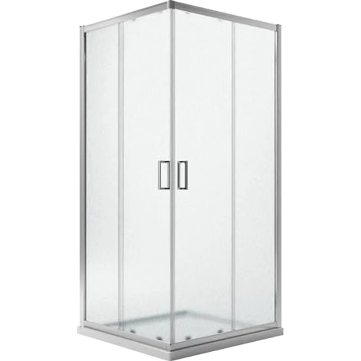 Eckeinstieg Duschkabine Rechteckig 120x90 H185 Satiniert 6mm Glas Mod. Ready – Bild 3